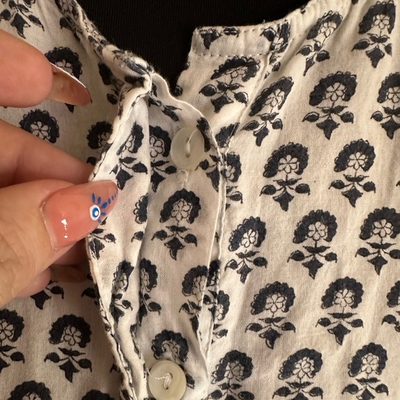 Ro’s Garden Anthropologie White and Yellow Printed Maxi Dress - Size Large - Picture 5 of 8